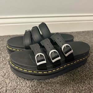 Blaire Leather Slide Sandals